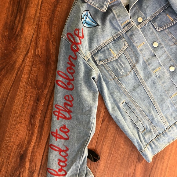 Marilyn Monroe BAD TO THE BLONDE denim jacket - Picture 5 of 5